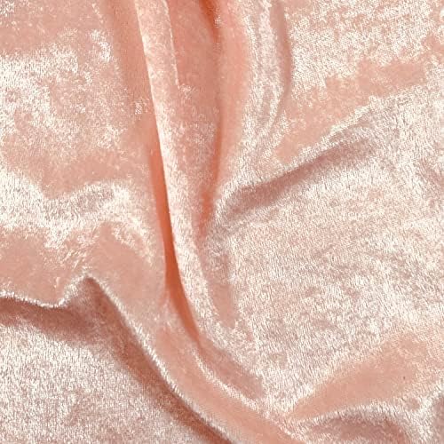 Нови тъкани Daily Blush Peach Без Бръчки Ръчна Еластична тъкан от полиестер Panne Velvet by The Yard - 10015