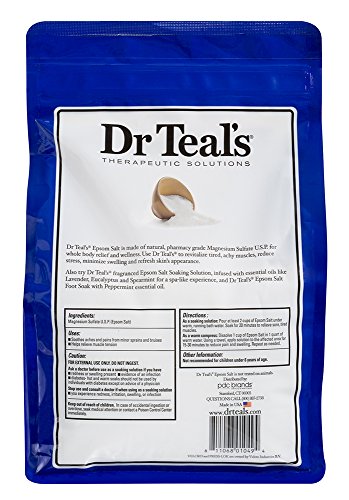 Лечебен разтвор за накисване с английската сол Dr Teals Pure, без мирис, 96 грама (Опаковка от 6 броя) (Опаковка може да