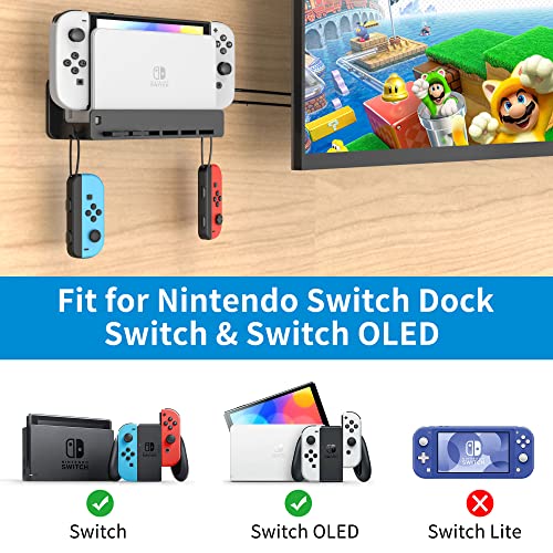 Монтиране на стена SOKUSIN за Nintendo Switch - Комплект за монтиране на стена, аксесоари-поставка за Nintendo Switch и OLED дисплей на превключвателя за безопасно съхранение на конзол