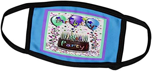 Дизайн на покана 3dRose Beverly Turner за рожден Ден - Шоколадова торта-покана За парти в чест на 18-тата годишнина - Маска за лице (fm_22415_1)