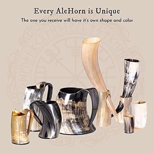 AleHorn Viking Horn Mug - Чаша ръчна изработка за бира и кафе - 12 грама