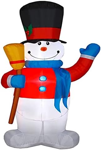 EESLL Надуваеми Коледна Украса Градинска Коледна Надуваема Играчка Снежен човек с Вграден Въздушен помпа за Външна