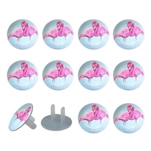 Капачки за контакти Flamingo Pink Love Heart 24 Бр. В опаковка - Защитни капачки за контакти, за деца – Здрави и устойчиви – Лесно да защитават вашите контакти от деца