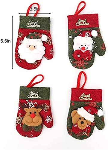ALREMO HUANGXING - Мини-Коледни Чорапи, Ръкавица, на Коледен Държач за предпазен Колан, на Коледен Държач за прибори За хранене,