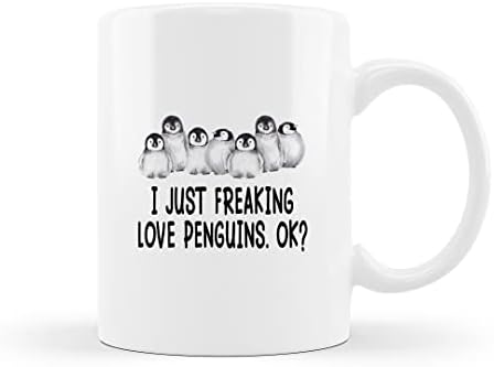 QUICQOD Смешно най-Добрите Подаръци за деца, Момичета, Жени, Любовници Пингвини - Аз Просто Безумно Обичам Пингвини,