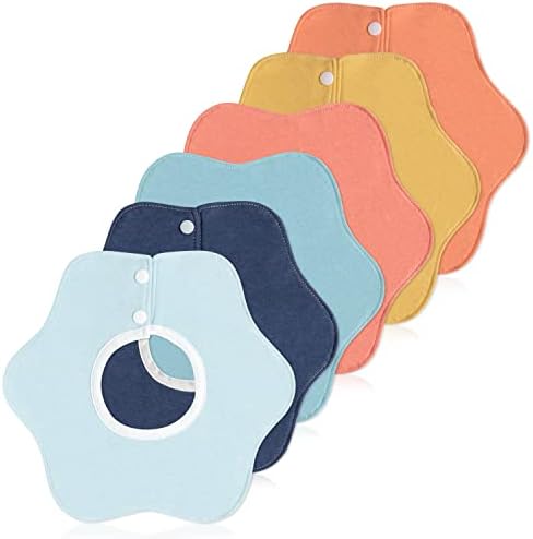 Zainpe 6ШТ Детски Престилки със Завъртане на 360 °, Непромокаеми Бебешки Лигавници с Цип, Памучен Впитывающая Кърпа