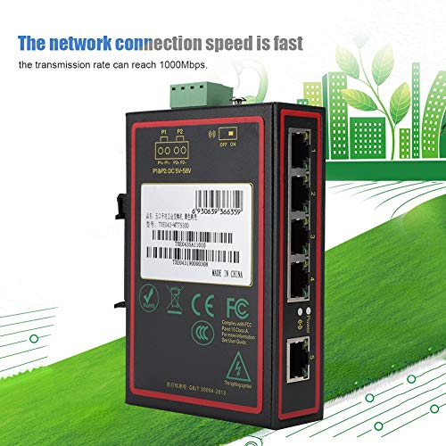 Промишлен 5-Port PoE Unmanaged Switch Gigabit Ethernet, монтиране на DIN-релса, 5-Портов Мрежови суич, Gigabit Ethernet Промишлен
