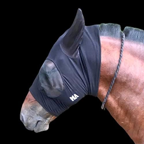 Majestic Али Комплект от 2 Лайкровых маски за езда с очи и уши от найлон окото - Здрава, удобна еластична маска за езда