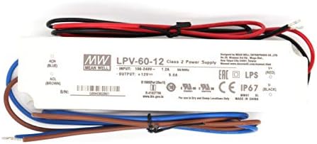 MEAN WELL LPV-60-12 60 W 12 vdc 5ампер C. V Led Драйвер с един Изход Водоустойчив led захранване IP67 Подходящ за led ленти