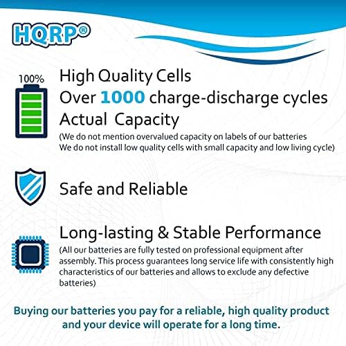 Батерия за слушалки HQRP от 2 комплекти, Съвместим с подмяна на безжична слушалка Plantronics Savi W410 W420