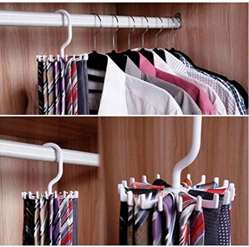 Закачалки за употреба За Вратовръзка на шията Компактен Многофункционален Пластмасов 20 Куката на Въртящата се На 360 Градуса