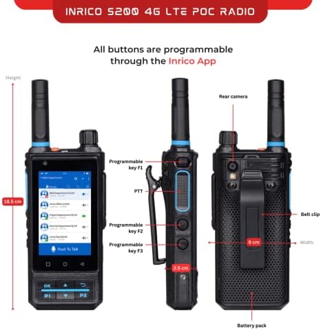 Нов Inrico S200 4G Network Радио Android Мобилно 2-Полосное радио GPS Безжична Поддръжка Zello, Истински ПР Gloable