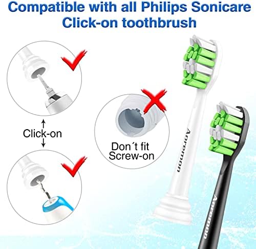 Сменяеми дюзи Aoremon за електрическа четка за зъби Philips Sonicare - Съвместим с Diamondclean, за контрол на зъбната плака,