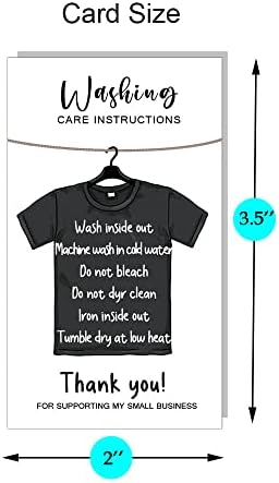 Карти с Инструкции за грижа за футболками MAOSH, Карти с Инструкции за грижа за ризи, Подложка за грижа за опаковка за малкия