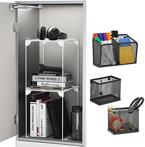 Комплект за организиране на окото шкафчета Neudeco, включва рафт за шкафчета, магнитна поставка за писалки и кошници за съхранение, 5 бр.