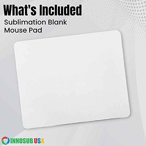 innosub Сублимационный Празен подложка за мишка Правоъгълен 8,65x7 инча Опаковка по 1 парче Направено САЩ