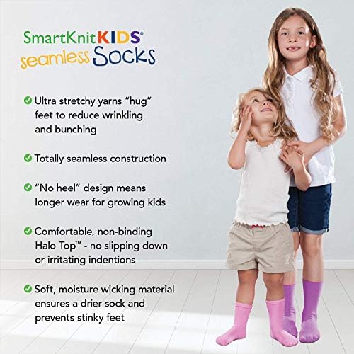 Чорапи SmartKnitKIDS безшевни Sensitive Чорапи - 2 опаковки (лилаво с дървени въглища, X-Large)