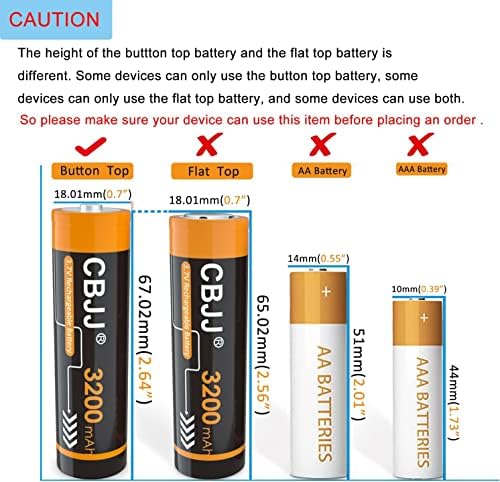 Акумулаторни батерии CBJJ 18650 3,7 В 3200 ма за врата разговори, Фарове на светлината (2)