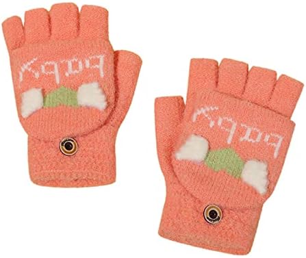 Детски Меки Флисовые ръкавици с панти капак и шарките от анимационен филм За деца, Зимни Топли възли ръкавици без пръсти