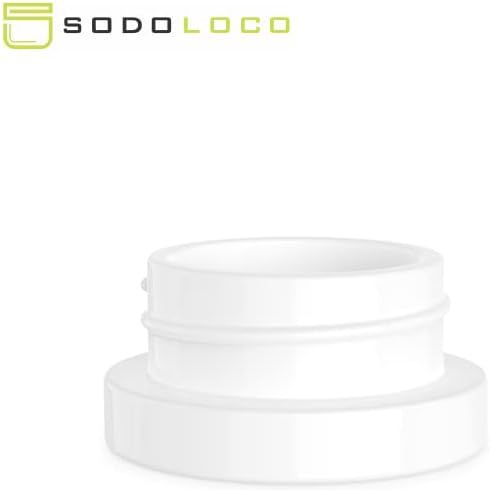 (200 пакети) Бели стъклени буркани с обем 9 мл с лъскави бели капаци, устойчиви към въздействието на децата - Малка склад