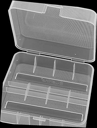 Твърд пластмасов Калъф X-DREE, Държач, Кутия за съхранение, Контейнер за 2 батерии 26650 (Съдържанието на твърдия диск в пластмасова кутия с 2 батерии 26650