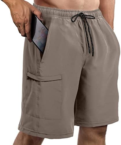 Мъжки туристически панталони Fort Isle с Вътрешен шев 10 инча - бързо съхнещи Спортни къси Панталони за мъжете | Спортни шорти за мъже с джобове