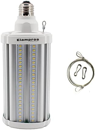 Elampros 60 W led Лампа за царевица Супер Ярка крушка E26 Однорядная База на Голям Площад, Студена Дневна Светлина Бял цвят за Външни Вътрешен Гараж, Склад, Висок Навес, двор