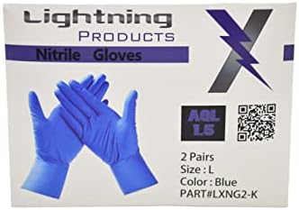 Отношение нитриловых ръкавици Светкавица X Blue, Индивидуална опаковка, 100 ръкавици, 50 Двойки, 25 Опаковани в кардън опаковки