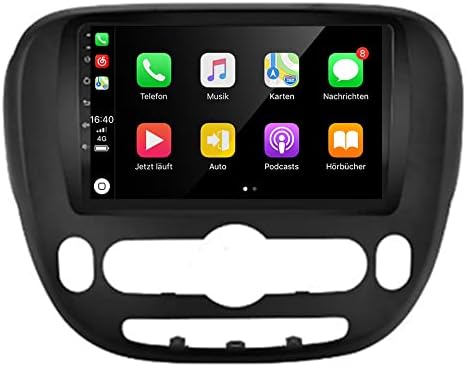 GOJOHO Android 12,0 Радио за Kia Soul 2013-2019 9 инча в стил Tesla Кола в тир, GPS Навигация Сензорен IPS Екран 2 + 32