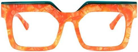 Zeelool Стилни Ацетатные Големи Правоъгълни Очила с Блокиране на Синя Светлина за Жените И Мъжете carmela е WA233799