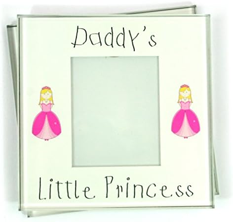 Комплект от 2 Персонализирани стъклени каботажните татко на Малката Принцеса с място за снимки