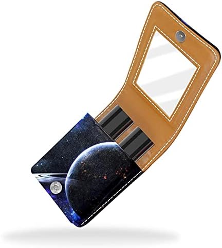 Готина Galaxy Планети Мини-Калъф за Червило с Огледало За Чантата за Преносим Калъф Титуляр Организация