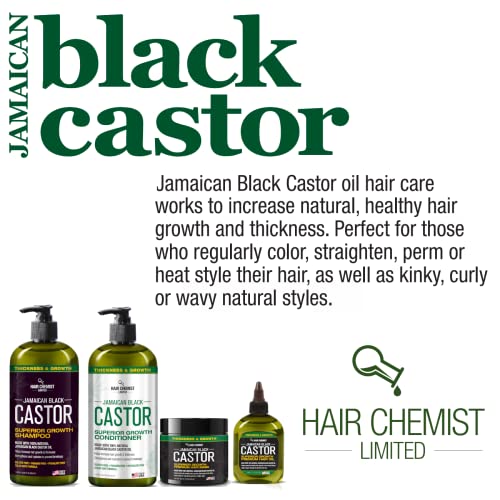 Hair Химик Superior Growth Ямайски Черно Касторовый Шампоан 33,8 грама и климатик 33,8 унция - Шампоан и балсам за растеж на косата от 2 теми
