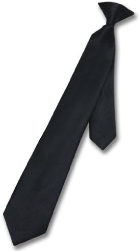Мъжката вратовръзка-клипса Vesuvio Наполи, Монофонични Младежки вратовръзка черен цвят