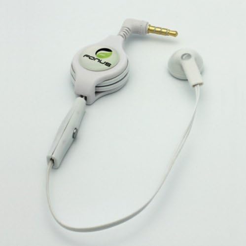 Бяла Прибиращ 3,5 мм Монофоническая Слушалки свободни ръце, Слушалки с един облицовани с микрофон за Крикет Samsung