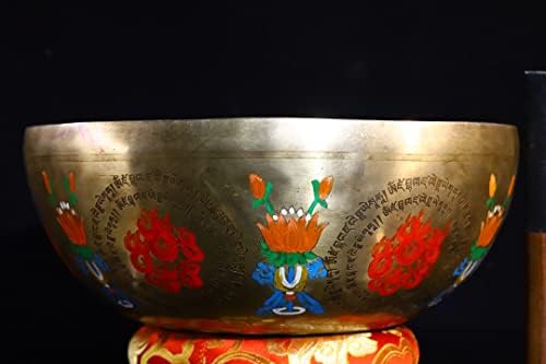 11Колекция Тибетски Храм Старата Бронзова Рисувани Яб-Yum Щастлив Буда Звукова Купата На Буда Молитва Купата На Будистката Прибори