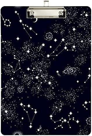 Космическа Галактика в Съзвездието Пластмасов Буфер 9 x 12,5Акрил Клипборды с Низкопрофильным Клип A4 Размер на Писма