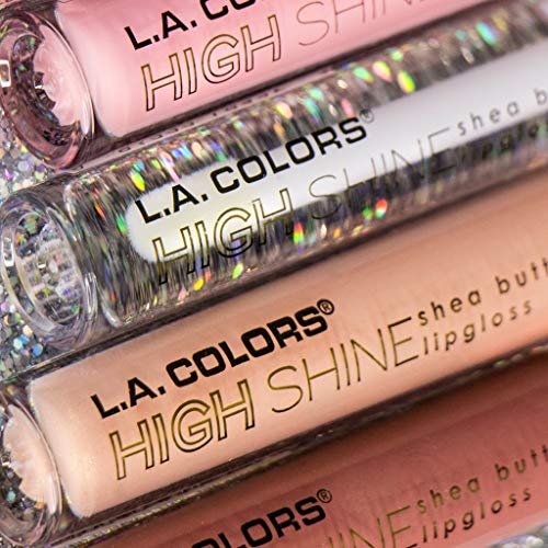 Лосион за устни L. A. COLORS High Shine с масло от шеа, прозрачен, 0,14 грама (опаковка от 5 броя)