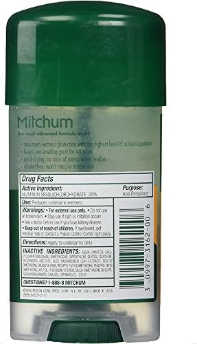 Дезодорант-антиперспиранти Mitchum Power Gel Sport 2,25 oz (опаковка от 8 броя)