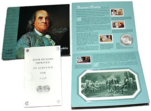 2006 P Айде Сребърна Доларова Монета, Бенджамин Франклин и Набор от Летописи Мента Опаковка за 1 щатски долар