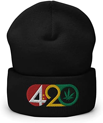 Подарък-Шапка MindGone 420 за Наркоман - Коноп С бродерия на белезници, логото на Марихуана, Skullcap за пушачи THC