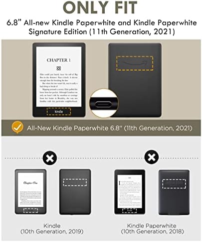 Калъф MoKo с 2 и с малко пари антибликовой филм за 6,8 Kindle Paperwhite (11-то поколение-2021) и Kindle Paperwhite Signature