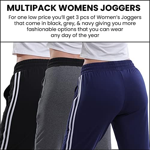 Дамски Джоггеры Crush 3 Pack с висока засаждане-Дамски Спортни панталони със Странични джобове-Женски Джоггеры за джогинг, езда, йога и фитнес зала
