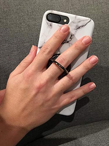 Триизмерно изображение на Бляскавата Черната момичета с диамантена монограм R - Телефонни пръстени (phr_349905_1)