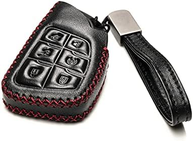 Калъф-ключодържател Vitodeco от естествена кожа с кожена каишка за ключове, съвместим с Chevrolet Suburban 2023, Chevrolet