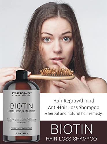 Шампоан за възстановяване на растежа на косата и против косопад 16 течни унции с блокери на DHT - Дневен Овлажнител, което показва токсини Шампоан за увеличаване на об