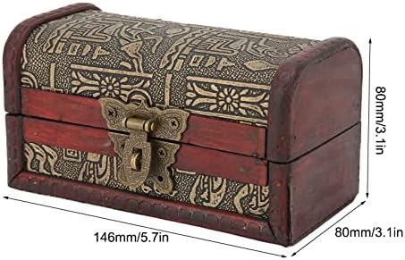 В сандъка със Съкровището Shanrya, Ретро Подарък Дървена Кутия За Съхранение, Изящни Ръчно изработени Декоративни
