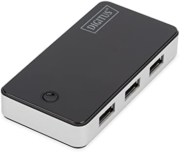 Digitus USB 3.0. 4-портов хъб черен цвят с кабел 4xUSB A/F. 1xUSB M/F., DA-70231 (4xUSB A /F. 1xUSB M/F. Кабел AM-AM 1,2