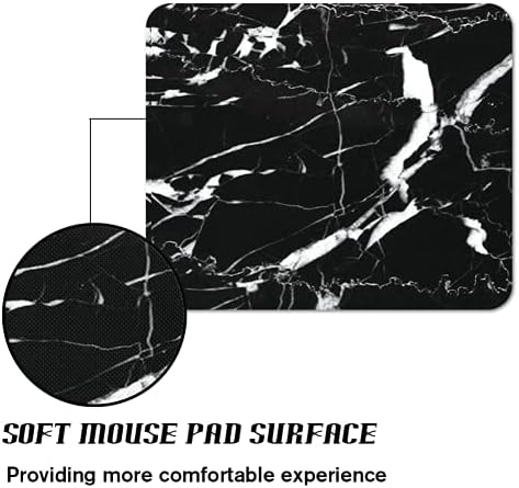 Royal Up Черен Мрамор Потребителски подложка за мишка Геймърска подложка за мишка, Клавиатура Малък подложка за мишка