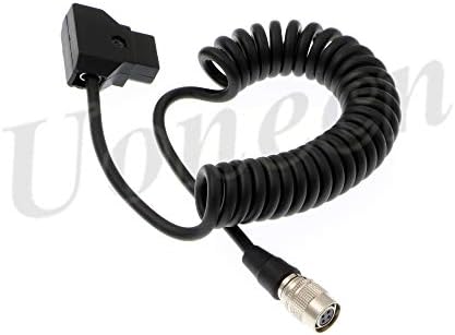 Uonecn Сила Пружинен кабел за монитор SmallHD AC7 OLED DP7 Hirose с 4-пинов конектор D-tap